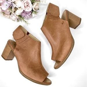 Josef Seibel | Peep Toe Booties Brown | Size 9.5